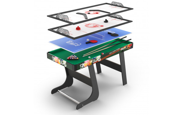 Игровой стол складной Unix Line Трансформер 4 в 1 (125х63 cм) GTMFU125X63CL 600_380