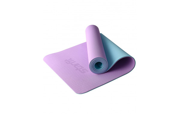 Коврик для йоги и фитнеса Star Fit FM-201, TPE, 183x61x0,6 см, фиолетовый пастель/синий пастель 600_380