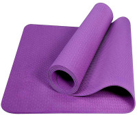 Коврик для йоги 183х61х0,6см Sportex ТПЕ E39315 фиолетовый
