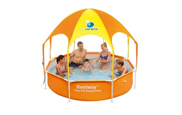 Каркасный бассейн с навесом 244х51 см Bestway 56432 600_380