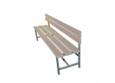Скамейка для раздевалки со спинкой 150 см сиденье из фанеры Dinamika ZSO-002206