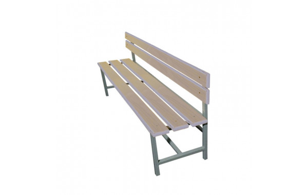 Скамейка для раздевалки со спинкой 150 см сиденье из фанеры Dinamika ZSO-002206 600_380