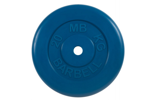 Диск обрезиненный d26мм MB Barbell MB-PltC26-20 20 кг синий 600_380