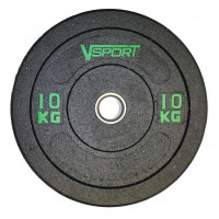 Диск бамперный V-Sport черный 10 кг FTX-1037-10
