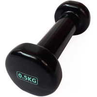 Гантель виниловая 0,5 кг (черная) Sportex HKDB115-0.5