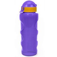 Бутылка для воды LIFESTYLE со шнурком, 500 ml., anatomic, прозрачно/фиолетовый КК0157