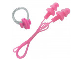Набор для плавания беруши на шнурке и зажим для носа Sportex B31576 розовый
