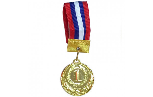 Медаль Sportex 1 место (d6 см, лента триколор в комплекте) F11741 600_380