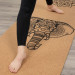 Коврик для йоги 200x70x0,6см Myga Yoga Mat Cork Elephant XL RY1321 пробка, принт со слоном 75_75