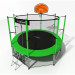 Батут i-Jump Classic Basket 16FT 488 см с нижней сетью и лестницей зеленый 75_75