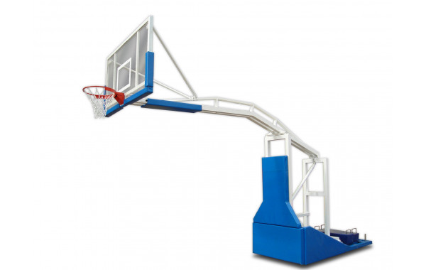 Стойка баскетбольная ФСИ мобильная складная, с выносом 2,25м, с электроподьемом стрелы, без противовесов 9108 600_380
