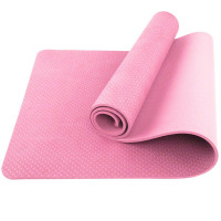 Коврик для йоги Sportex ТПЕ, 183х61х0,6см E39316 розовый