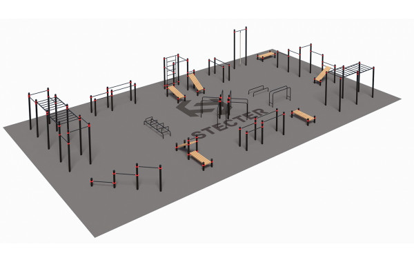 Проект Stecter Парковая площадка для Воркаут 4-3 5084 600_380