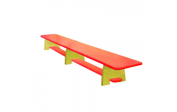 Скамейка для детского сада цветная 200 см Dinamika ZSO-002336 600_380