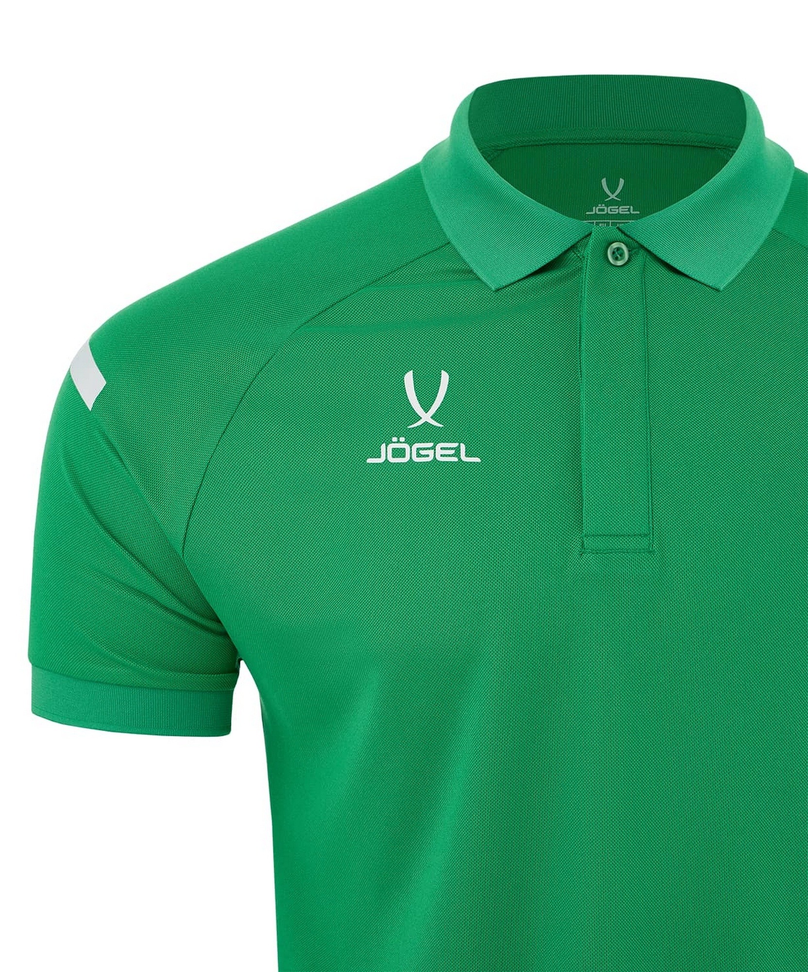 Поло Jogel CAMP 2 Poly Polo, зеленый\белый 1663_2000