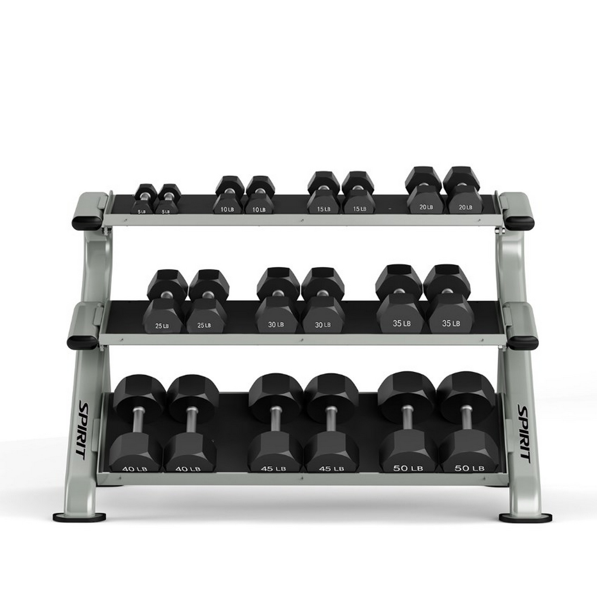 Стойка для гантелей (3 уровня) Spirit Fitness ST800DR3 2000_2000