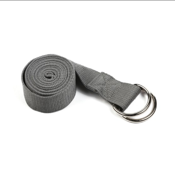 Ремень для йоги с металлическим карабином PRCTZ YOGA STRAP, серый PY7501 557_561