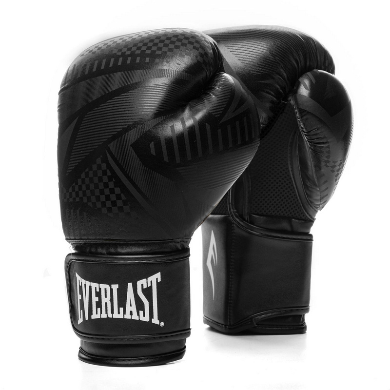 Перчатки тренировочные Everlast Spark 12oz черн/гео. 800_800