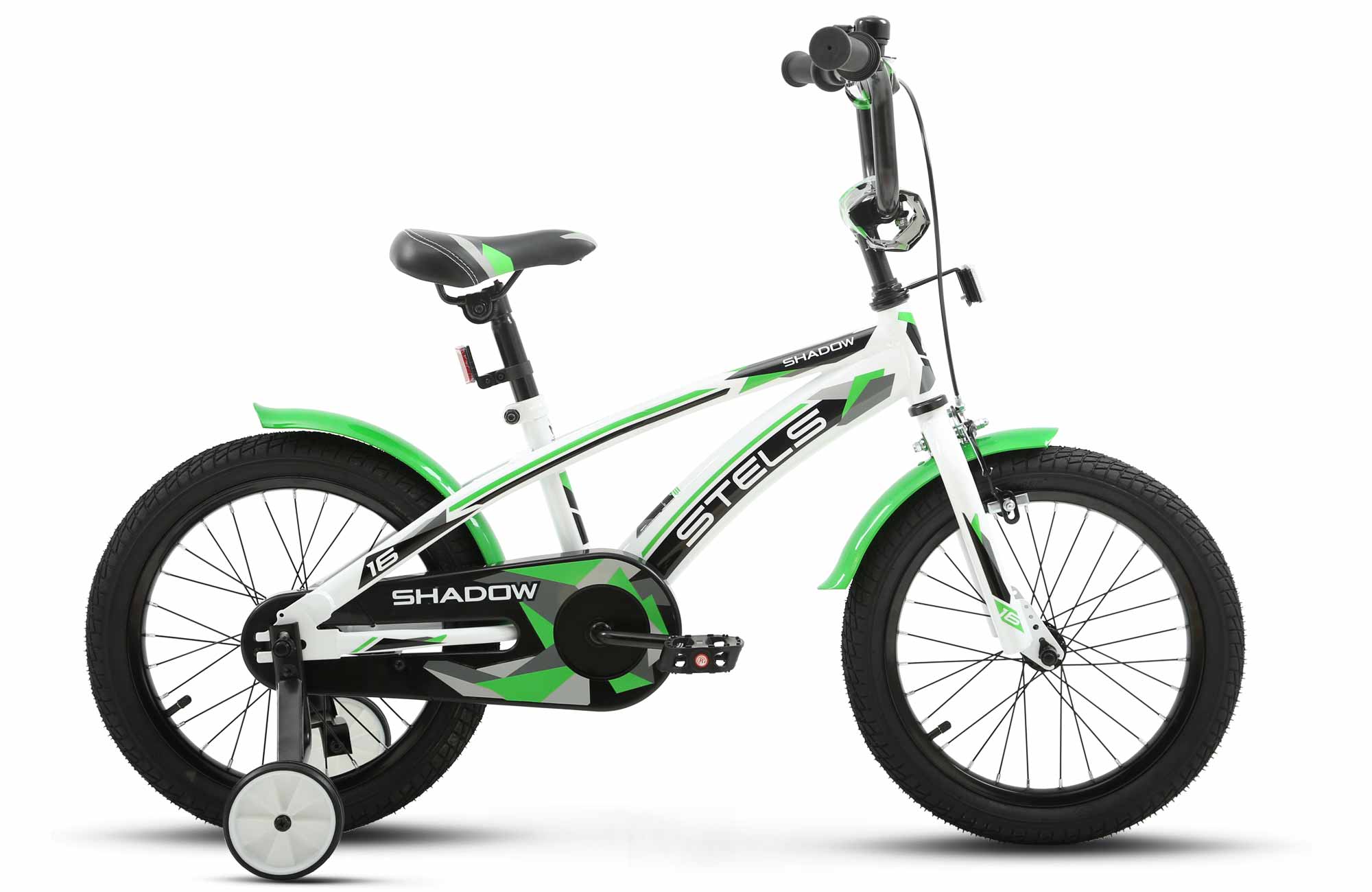 Велосипед 16" Stels Shadow VC Z010 LU098825 Белый\Зеленый 2024 2000_1300