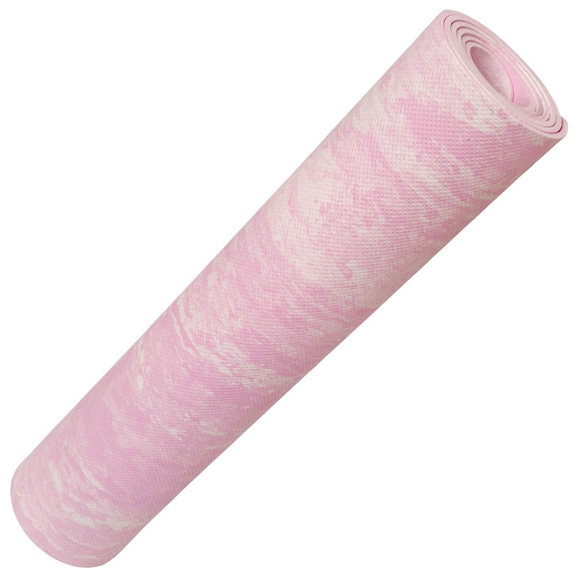 Коврик для йоги 173х61х0,3см Sportex ЭВА E40025 розовый Мрамор (147-005) 2000_2000