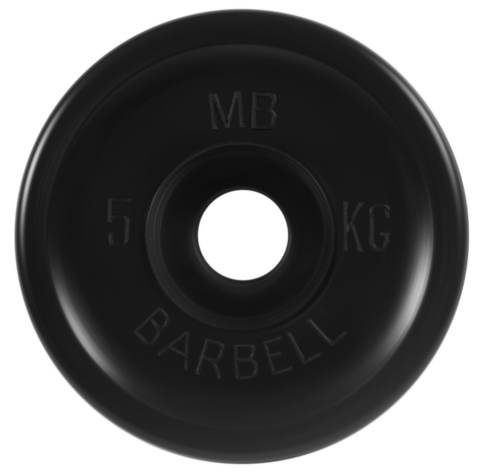 Диск олимпийский d51мм евро-классик MB Barbell MB-PltBE-5 5 кг черный 974_950