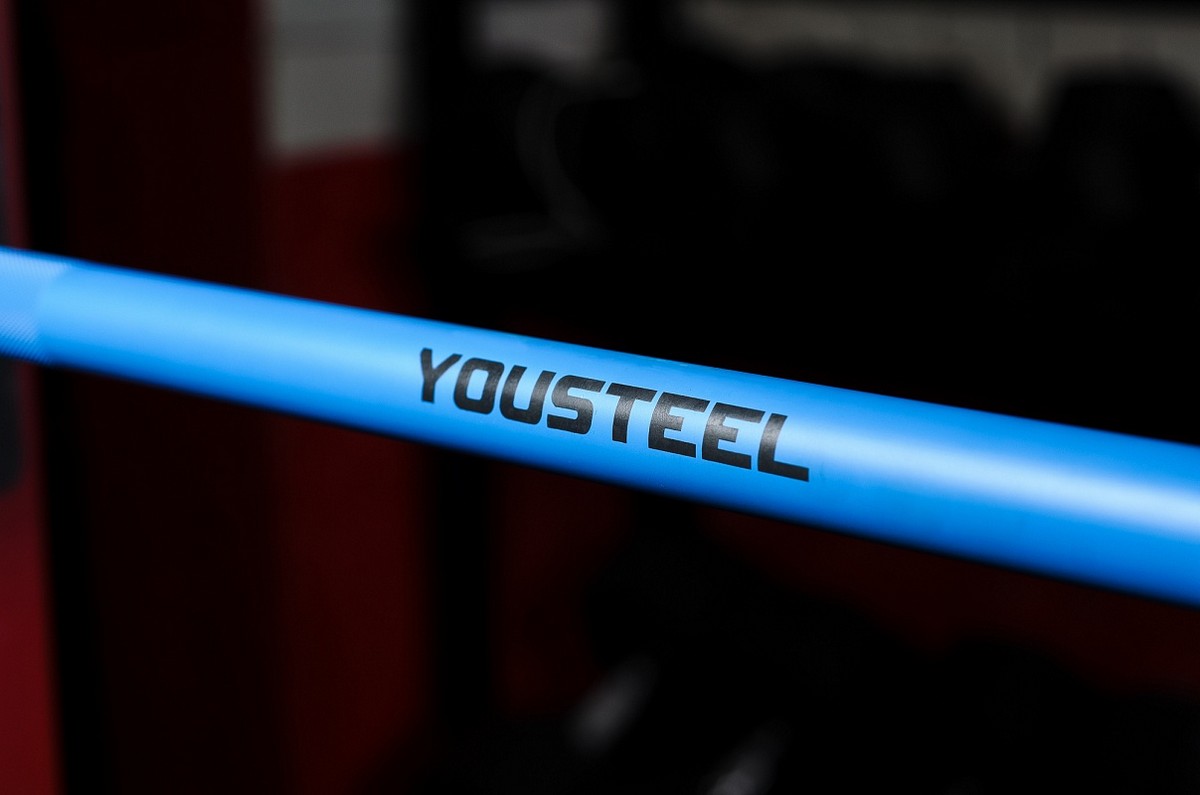 Гриф L2200мм D50мм YouSteel Training Bar XF-20, 20 кг синий + хром 1200_795
