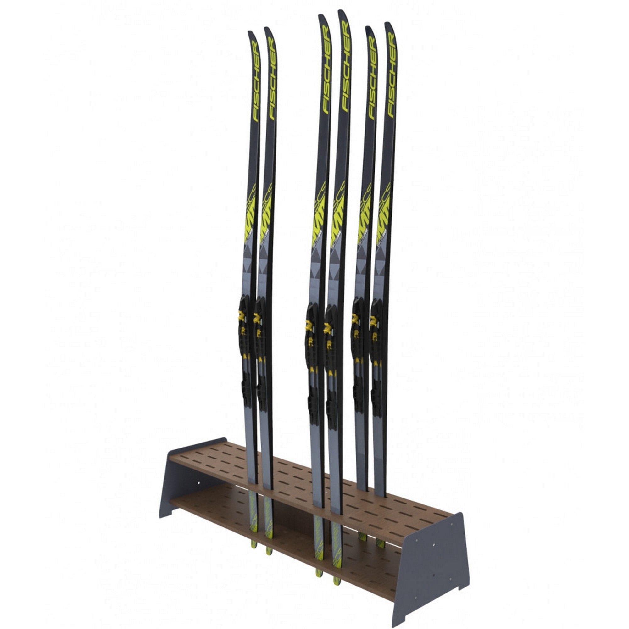 Фанерная тумба для беговых лыж, двухрядная 27х122,5х40см Gefest FL-28 2000_2000
