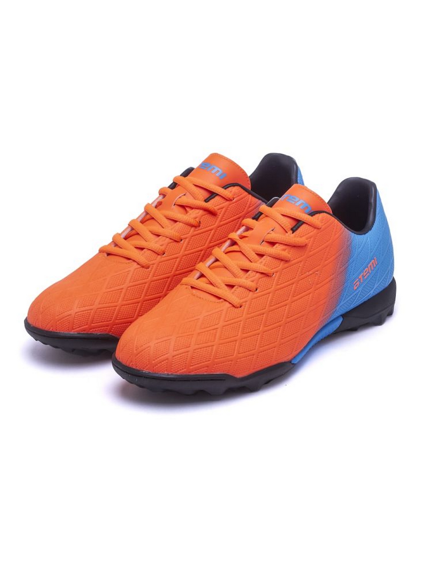Бутсы футбольные Atemi TURF KIDS SBA-005  оранжевый\голубой 1500_2000