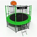 Батут i-Jump Classic Basket 16FT 488 см с нижней сетью и лестницей зеленый 120_120