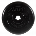 Диск обрезиненный d31мм MB Barbell Atlet 5кг черный MB-AtletB31-5 120_120