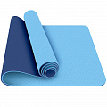 Коврик для йоги 183х61х0,6см Sportex ТПЕ E42688-2 голубо\синий 120_120