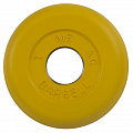 Диск обрезиненный d31мм MB Barbell MB-PltC31-1 1 кг желтый 120_120